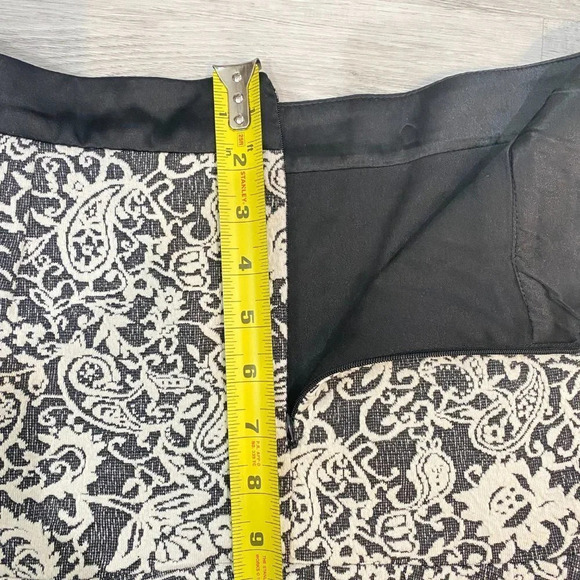 Rickis Quilted Brocade Jacquard Size  8 Ivory A-Line Skirt - Picture 7 of 15